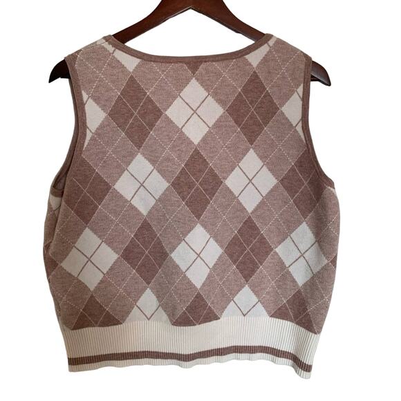 Sioni Argyle sweater vest xl neutrals - Picture 2 of 7